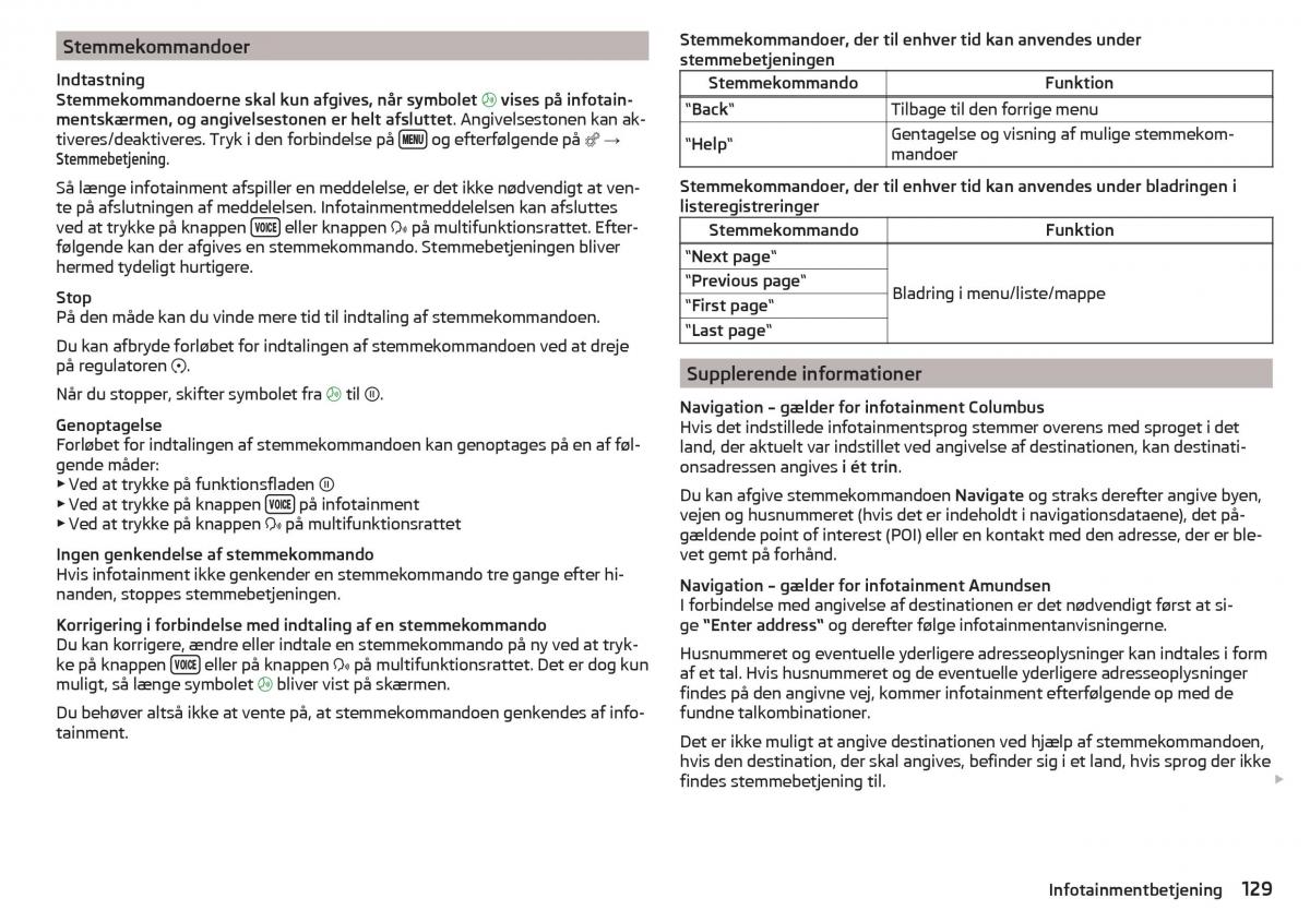 Skoda Kodiaq Bilens instruktionsbog / page 131