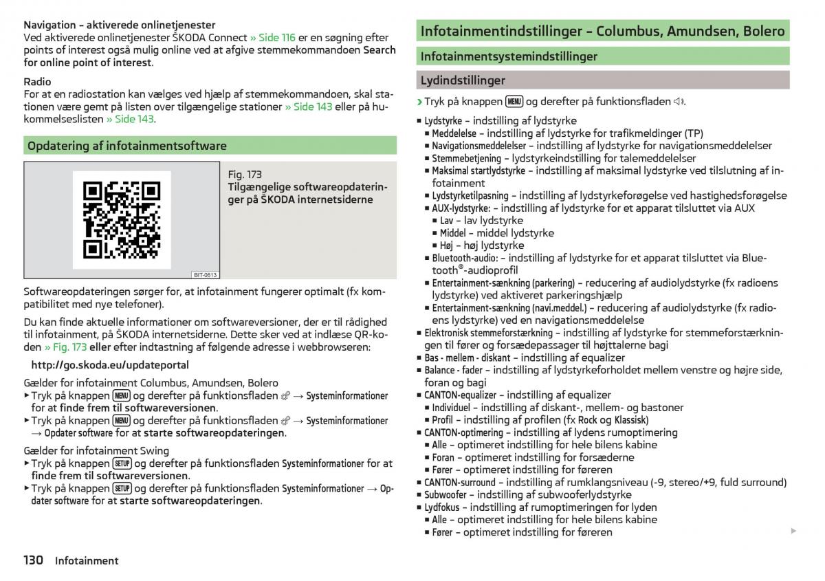 Skoda Kodiaq Bilens instruktionsbog / page 132