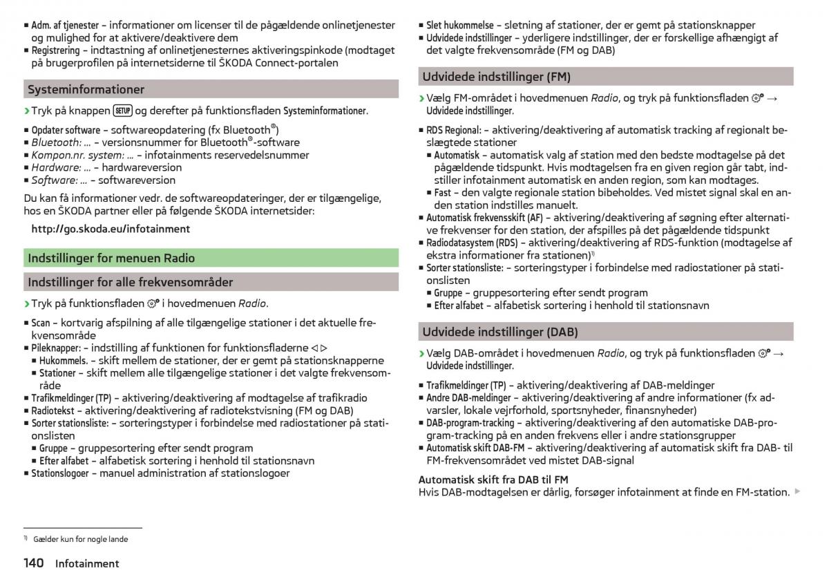 Skoda Kodiaq Bilens instruktionsbog / page 142