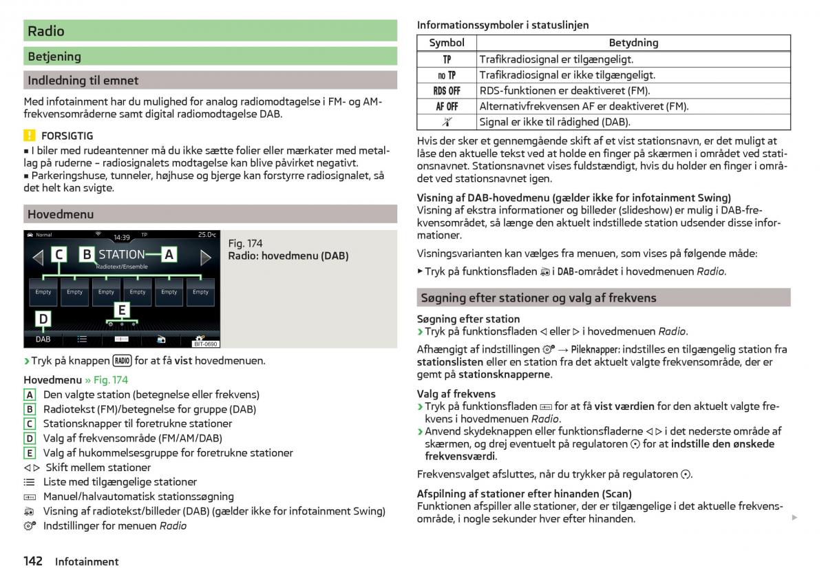 Skoda Kodiaq Bilens instruktionsbog / page 144