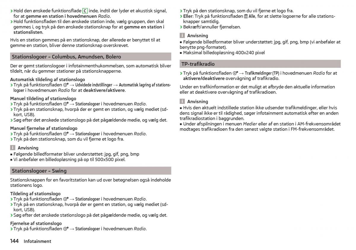 Skoda Kodiaq Bilens instruktionsbog / page 146