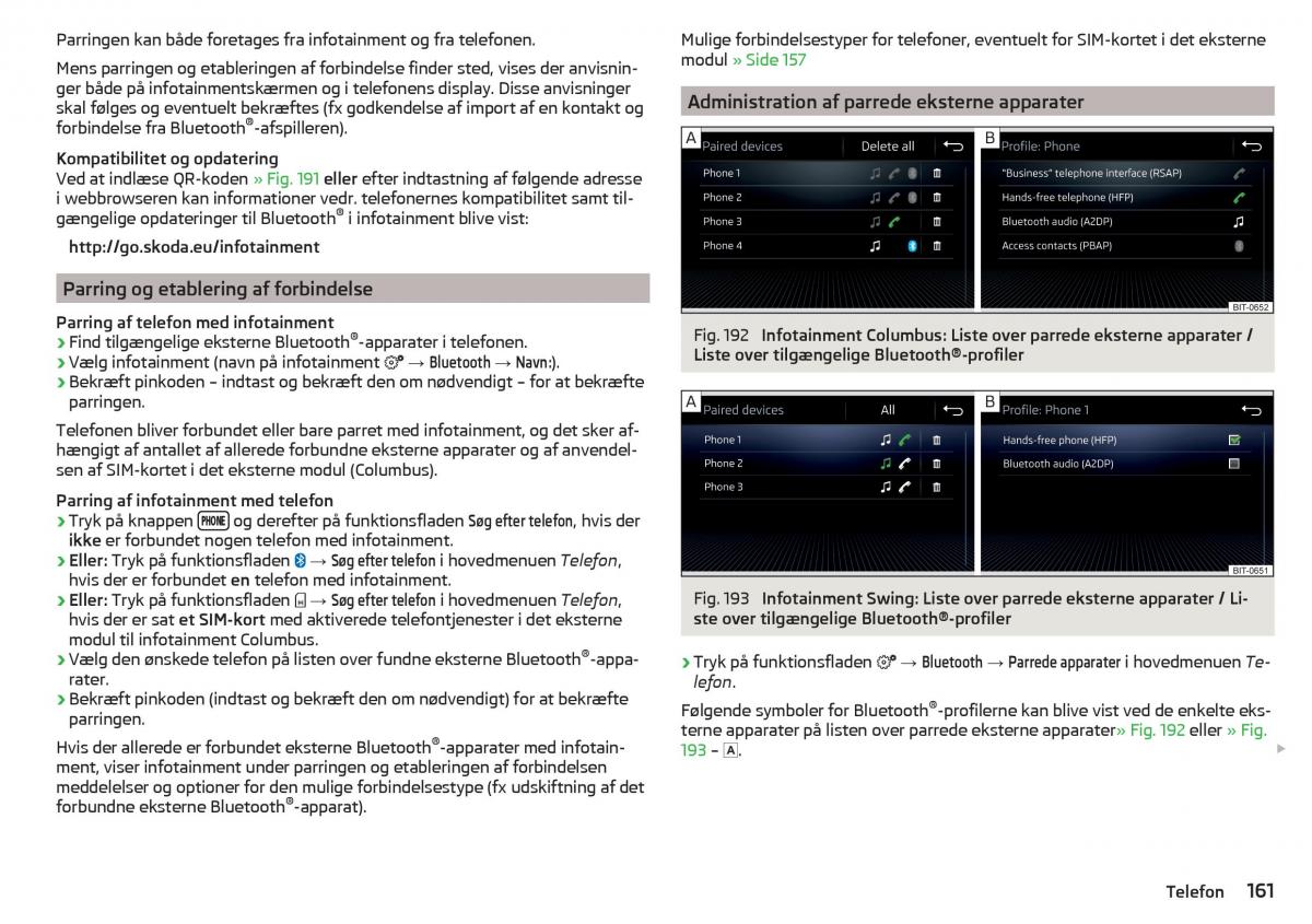 Skoda Kodiaq Bilens instruktionsbog / page 163