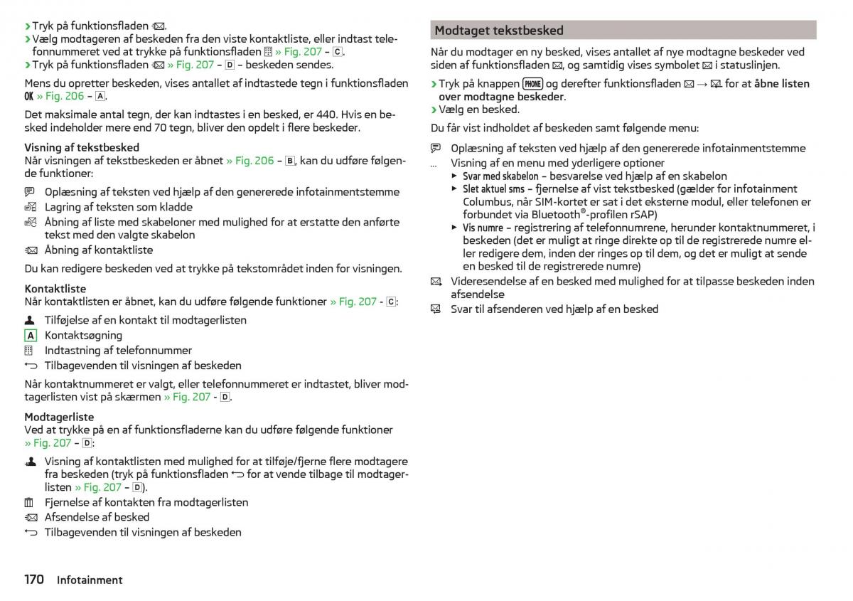 Skoda Kodiaq Bilens instruktionsbog / page 172