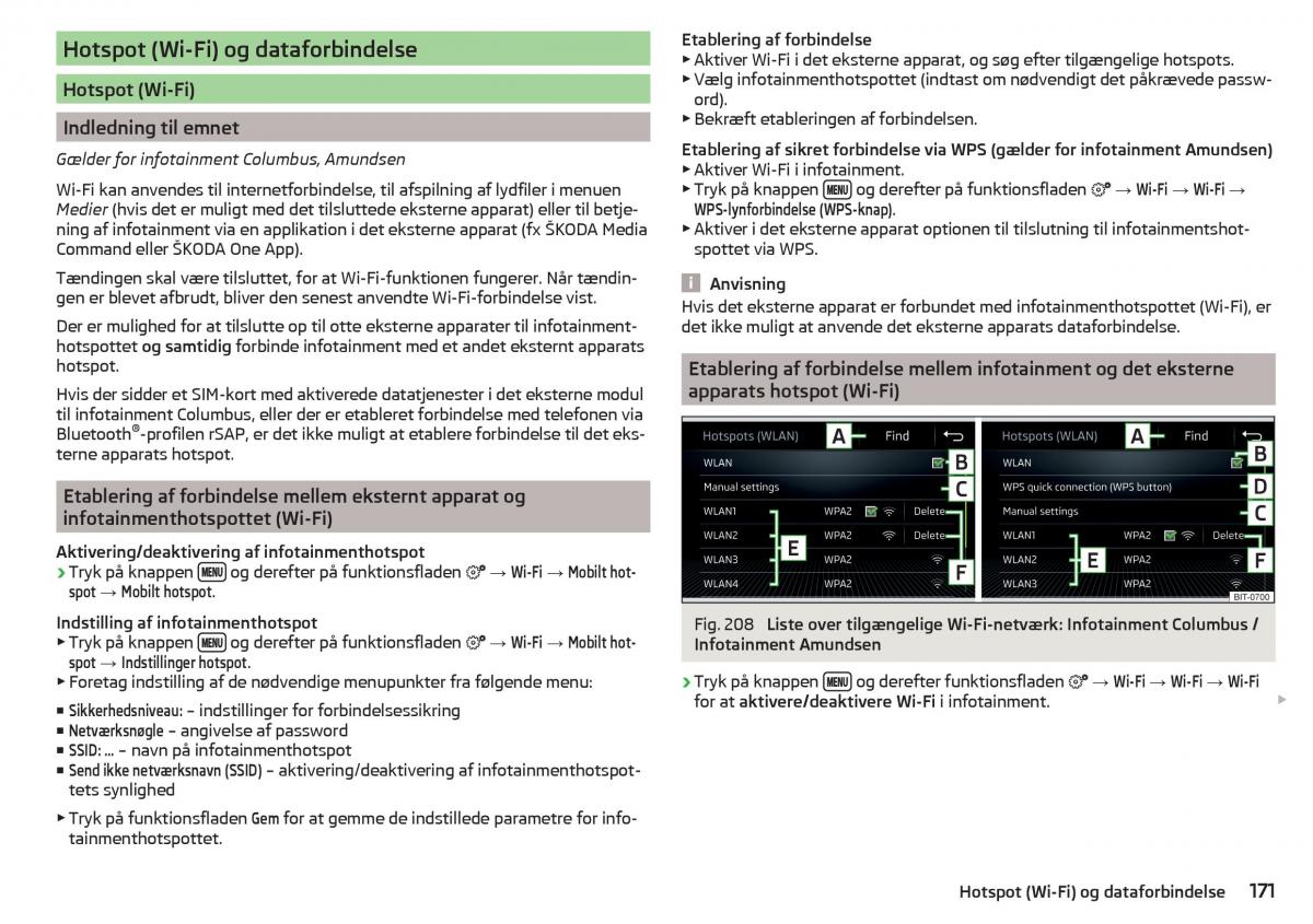 Skoda Kodiaq Bilens instruktionsbog / page 173