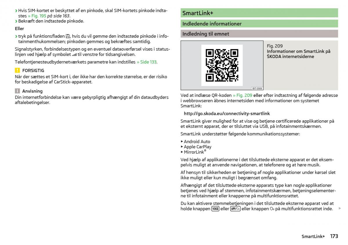 Skoda Kodiaq Bilens instruktionsbog / page 175