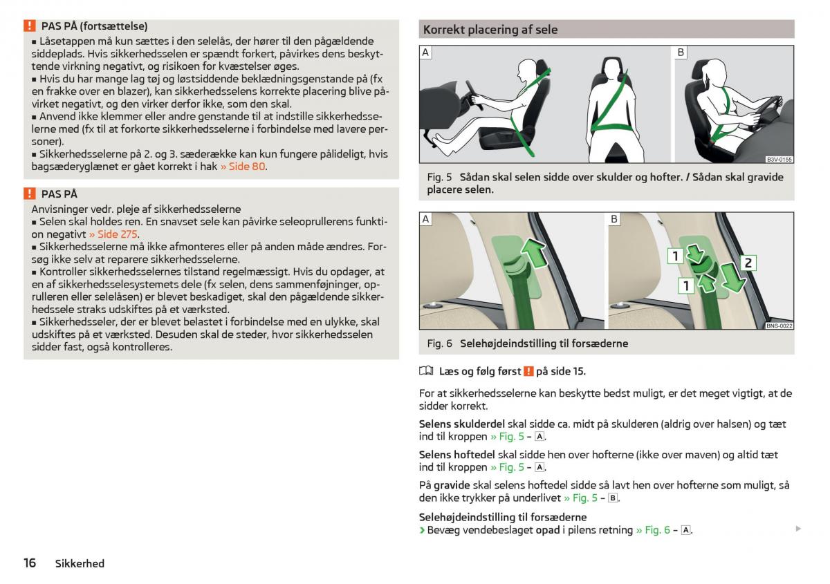 Skoda Kodiaq Bilens instruktionsbog / page 18