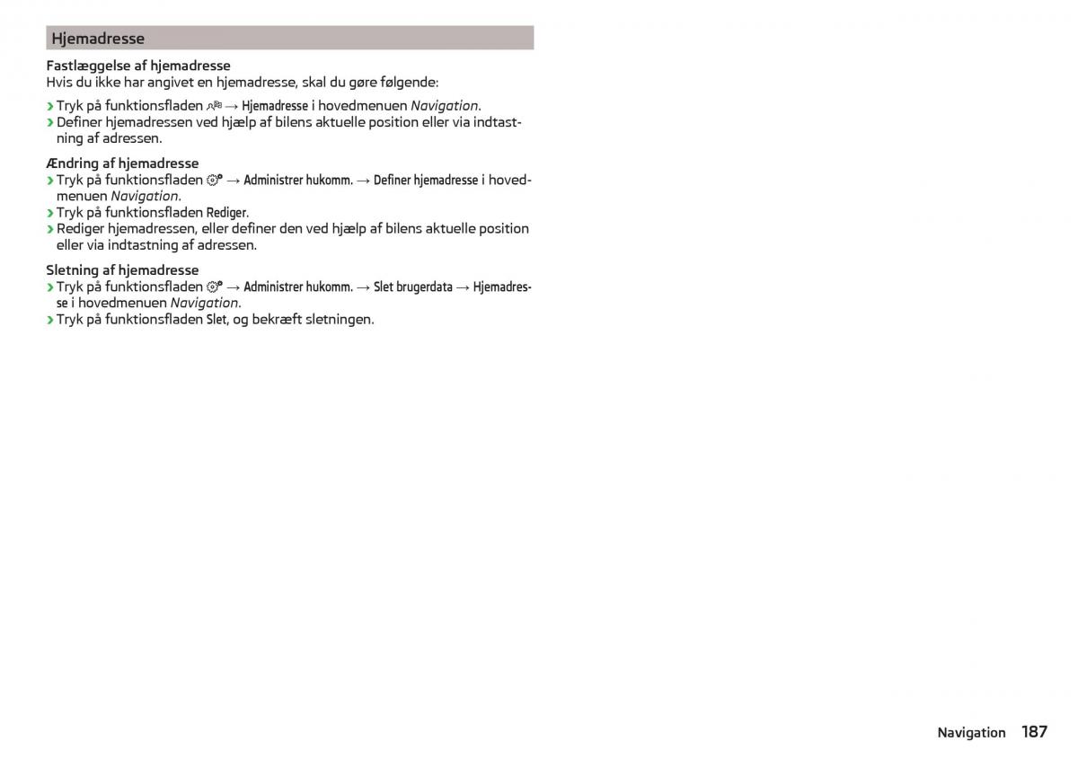 Skoda Kodiaq Bilens instruktionsbog / page 189