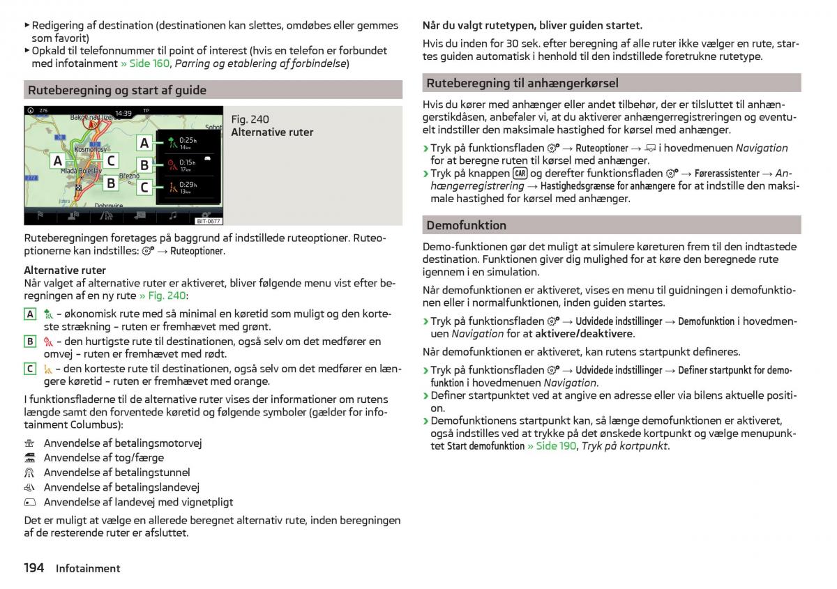 Skoda Kodiaq Bilens instruktionsbog / page 196