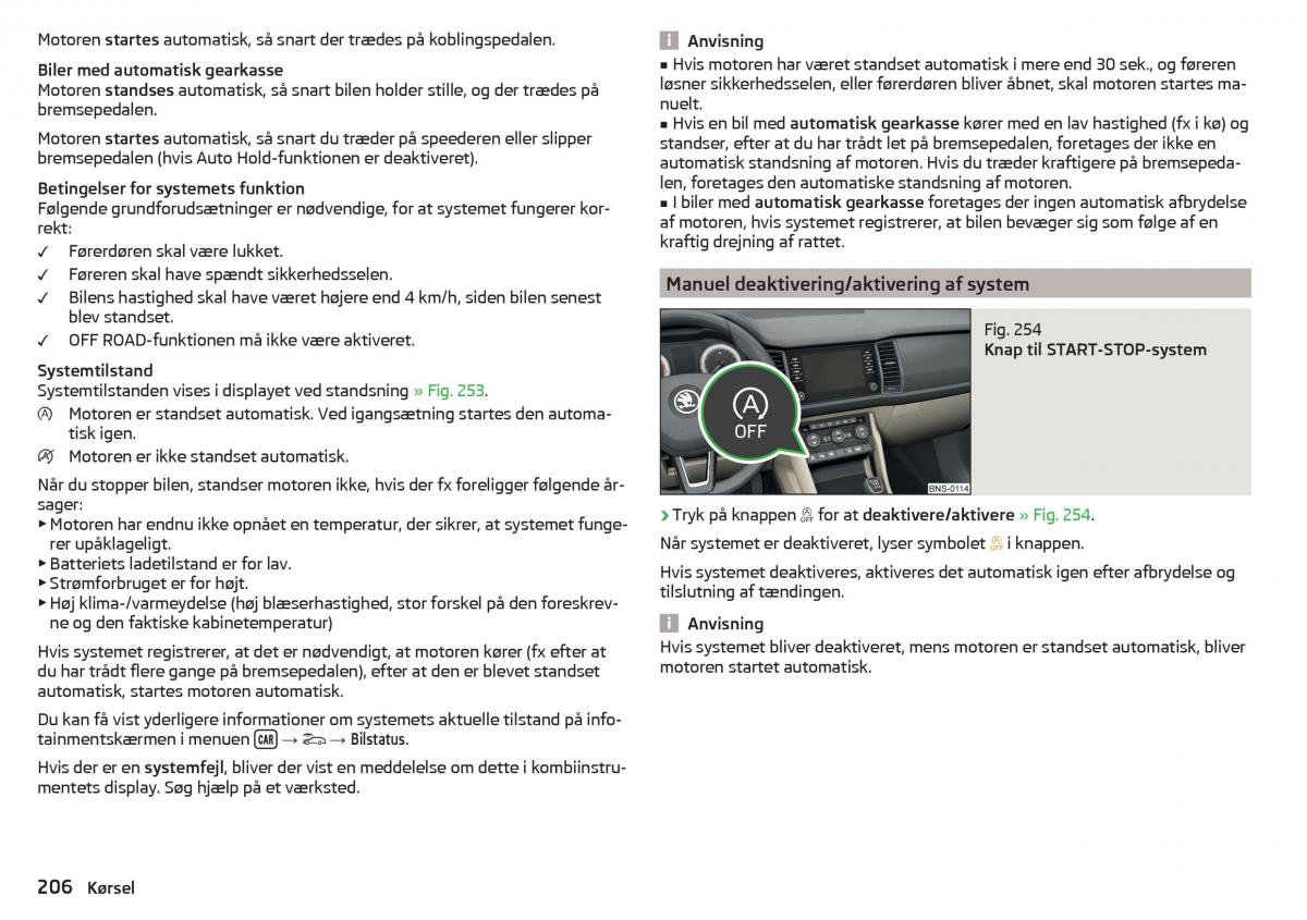 Skoda Kodiaq Bilens instruktionsbog / page 208