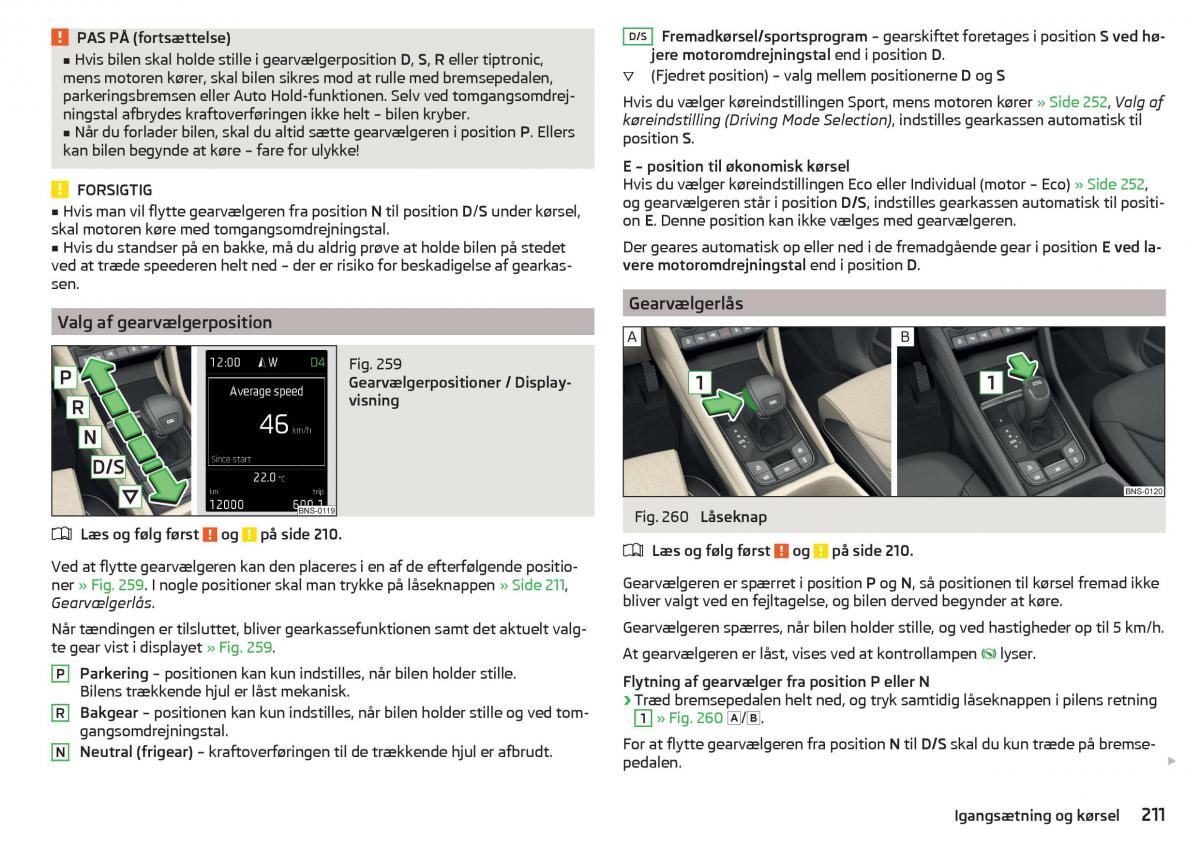 Skoda Kodiaq Bilens instruktionsbog / page 213