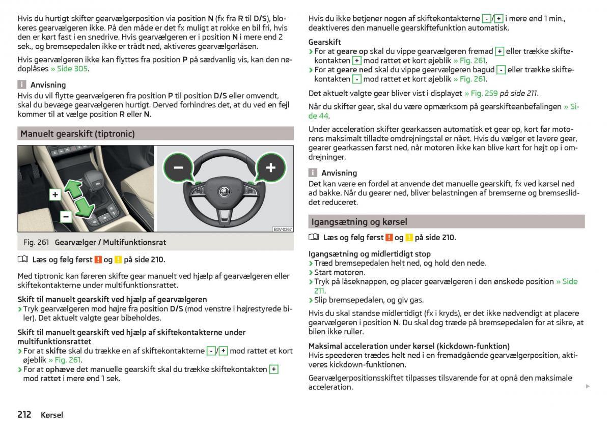 Skoda Kodiaq Bilens instruktionsbog / page 214