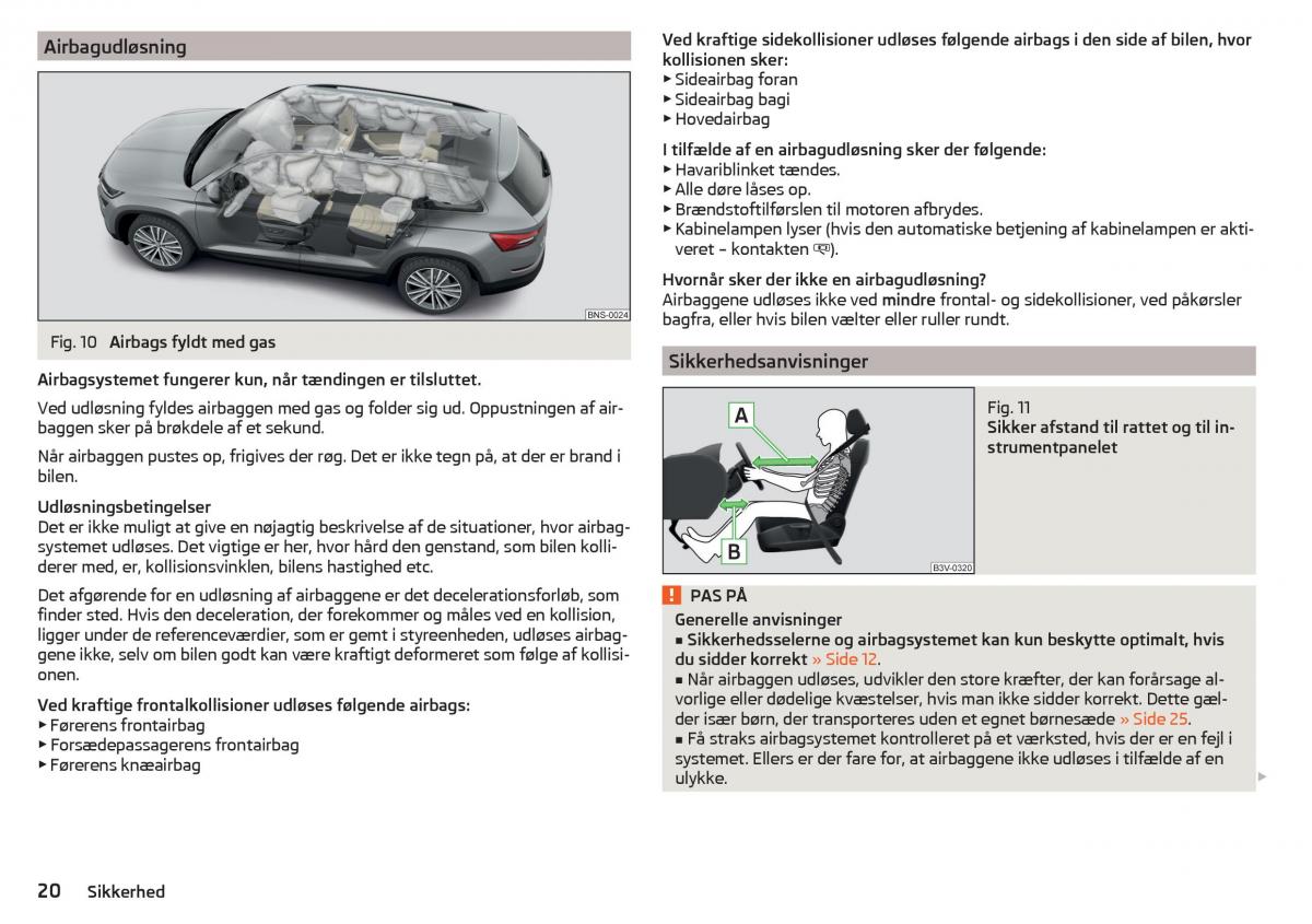 Skoda Kodiaq Bilens instruktionsbog / page 22