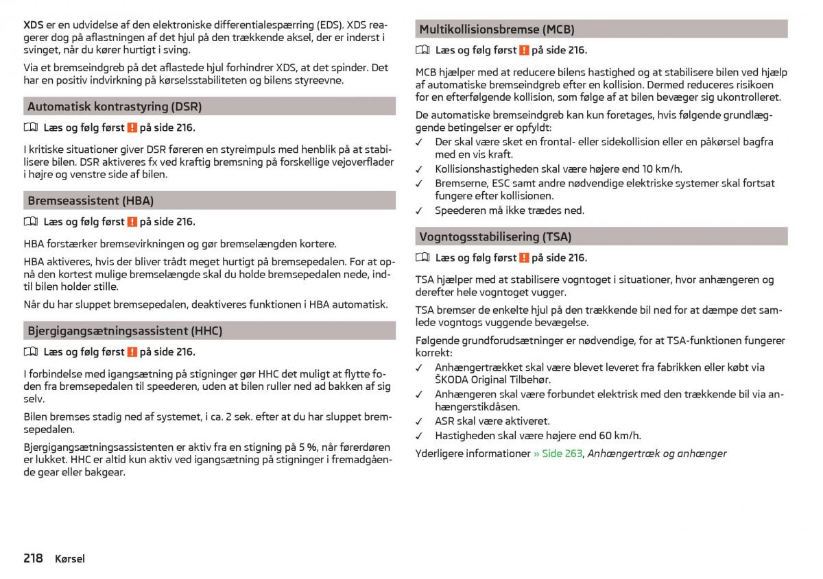 Skoda Kodiaq Bilens instruktionsbog / page 220