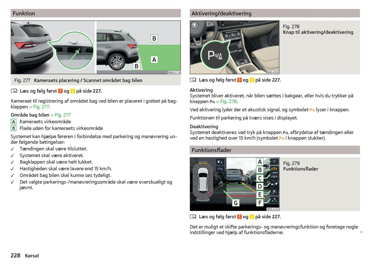 Skoda Kodiaq Bilens instruktionsbog / page 230