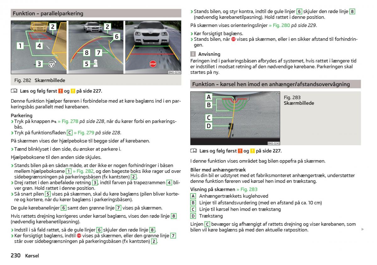 Skoda Kodiaq Bilens instruktionsbog / page 232