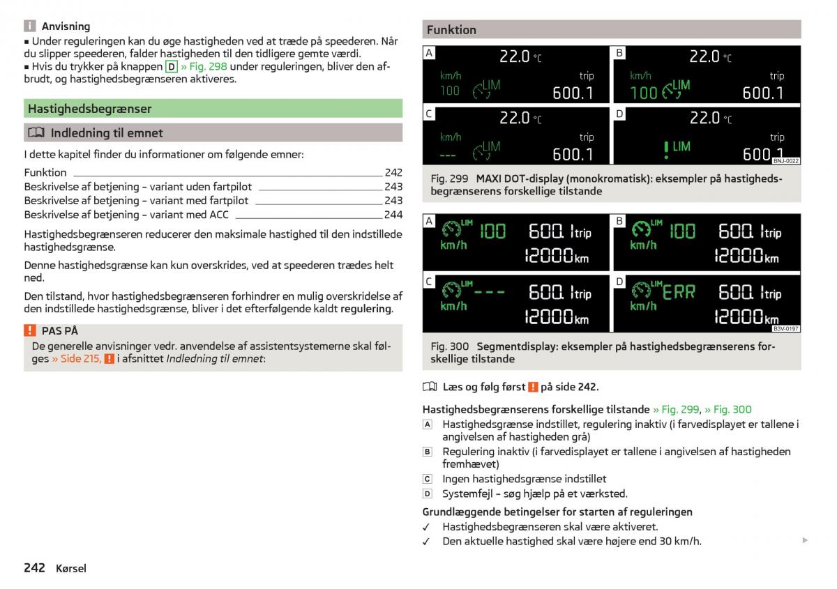 Skoda Kodiaq Bilens instruktionsbog / page 244