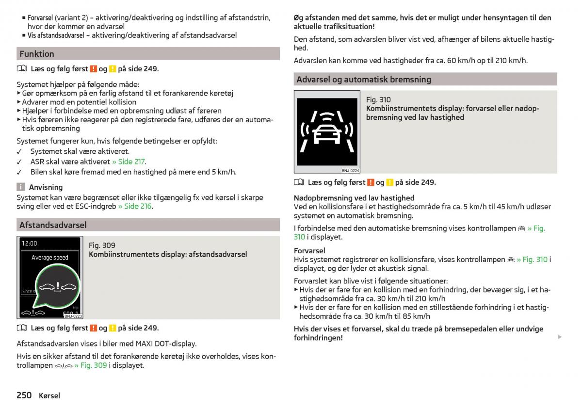 Skoda Kodiaq Bilens instruktionsbog / page 252