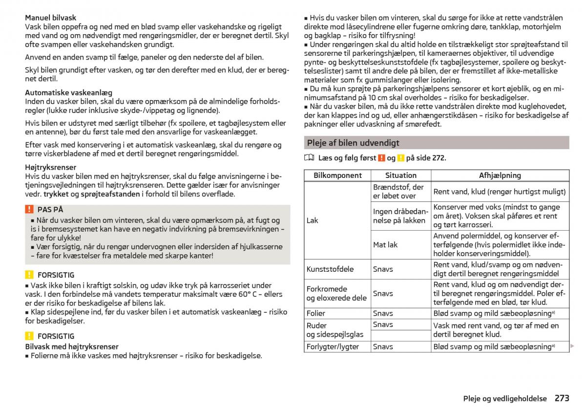 Skoda Kodiaq Bilens instruktionsbog / page 275