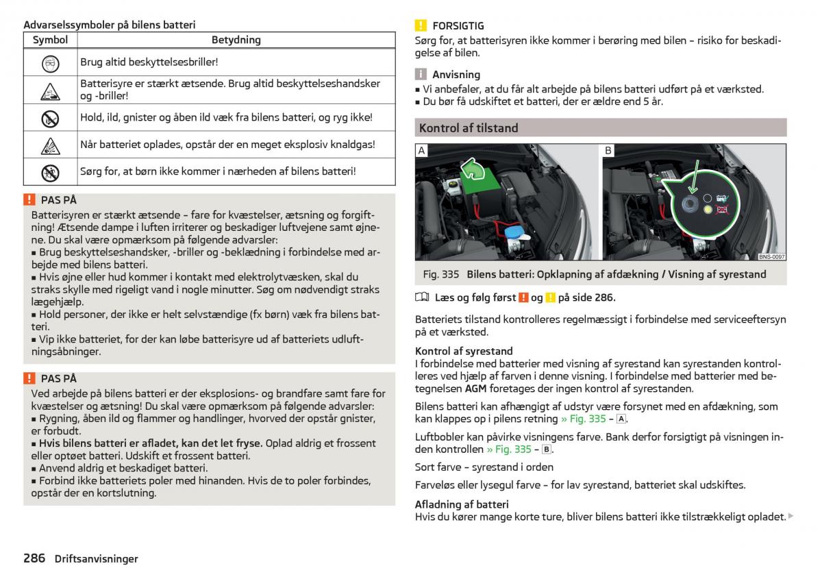 Skoda Kodiaq Bilens instruktionsbog / page 288