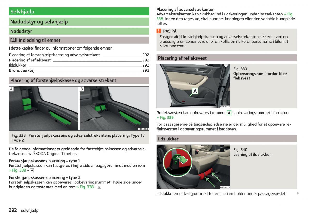 Skoda Kodiaq Bilens instruktionsbog / page 294