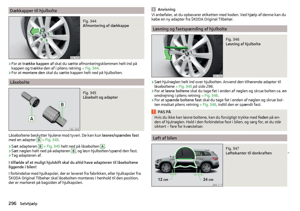 Skoda Kodiaq Bilens instruktionsbog / page 298