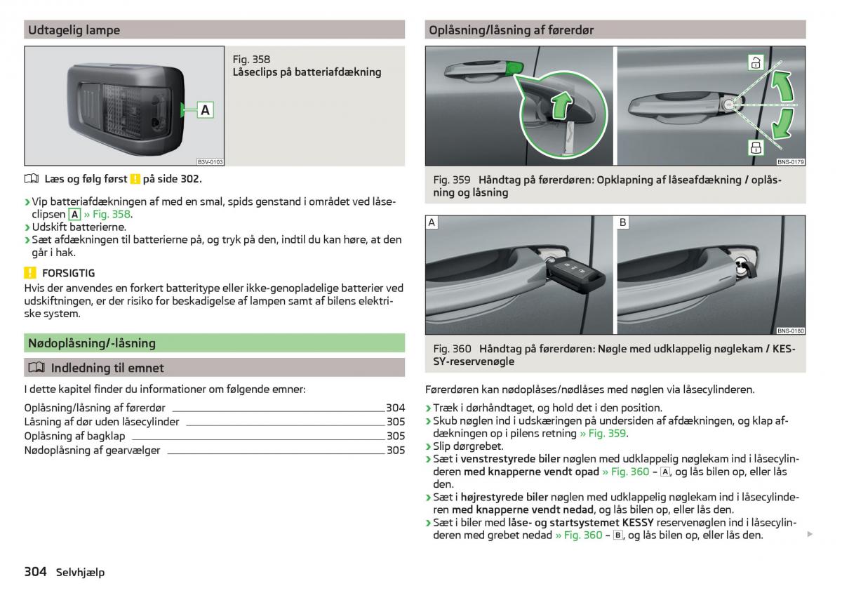 Skoda Kodiaq Bilens instruktionsbog / page 306