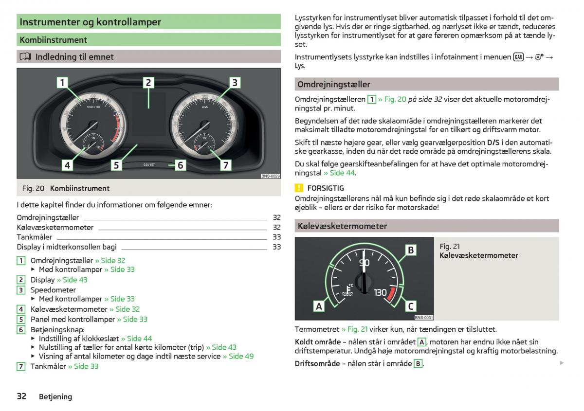 Skoda Kodiaq Bilens instruktionsbog / page 34