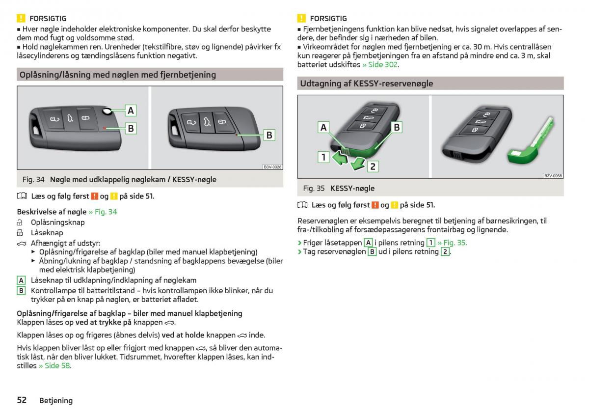 Skoda Kodiaq Bilens instruktionsbog / page 54