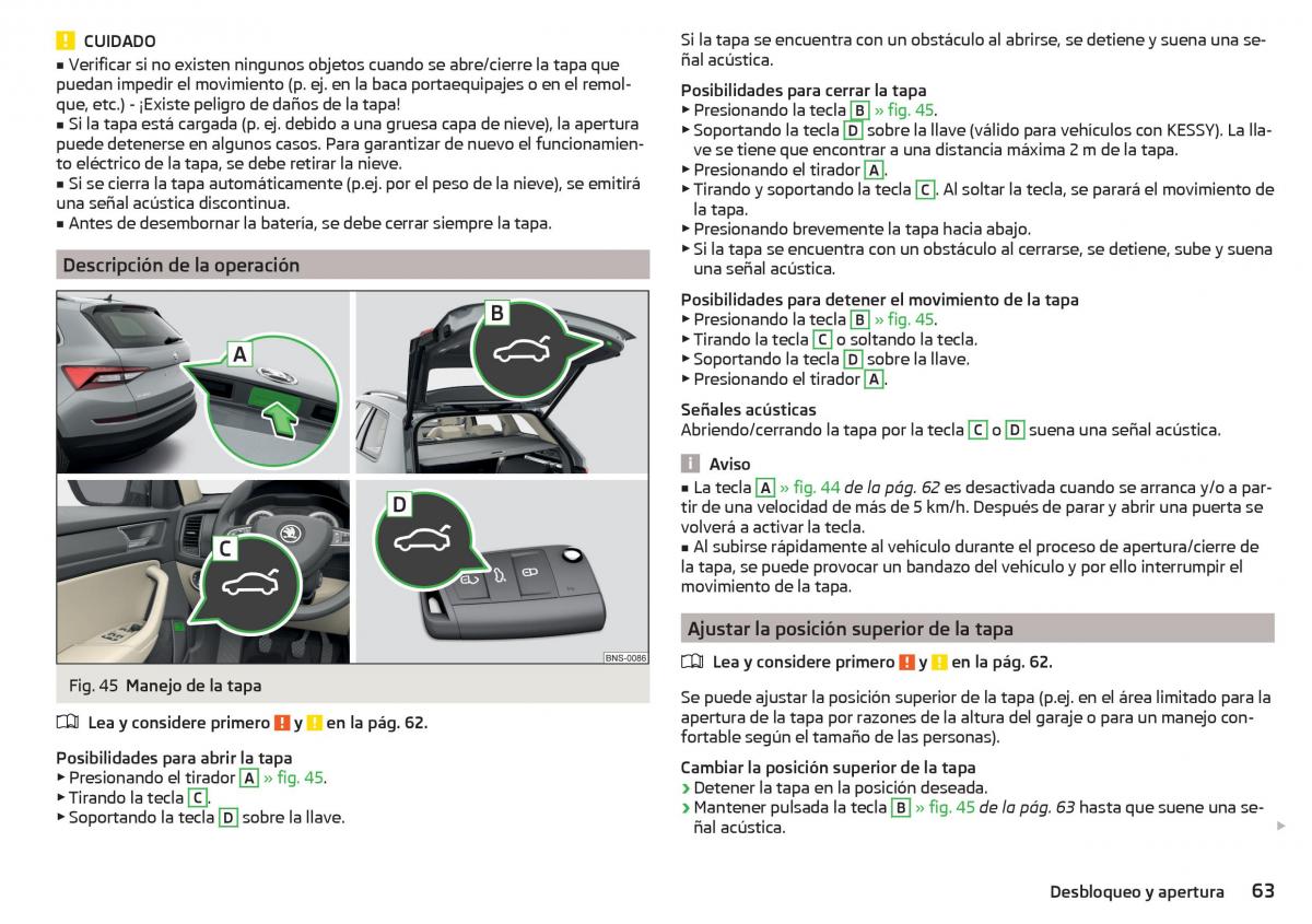 Skoda Kodiaq manual del propietario / page 65