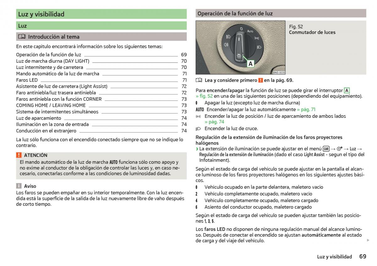 Skoda Kodiaq manual del propietario / page 71