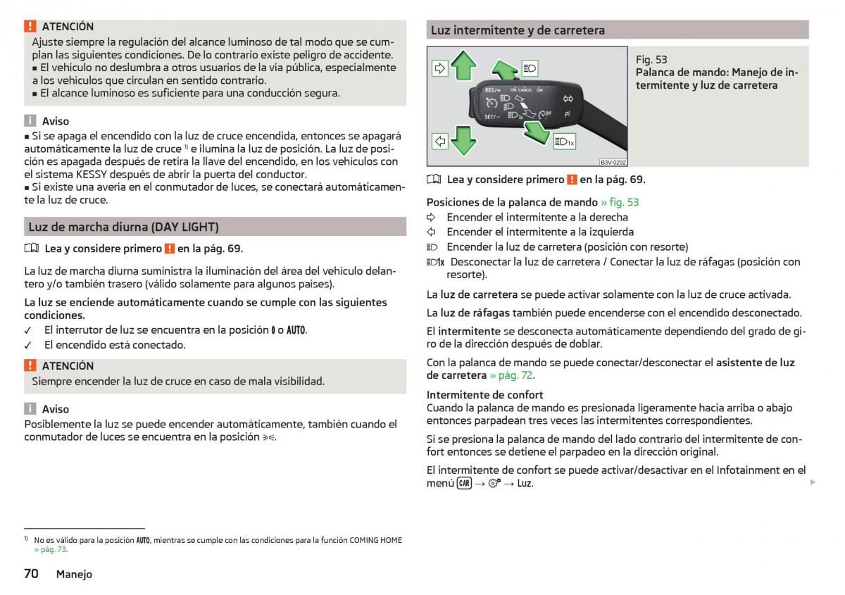 Skoda Kodiaq manual del propietario / page 72