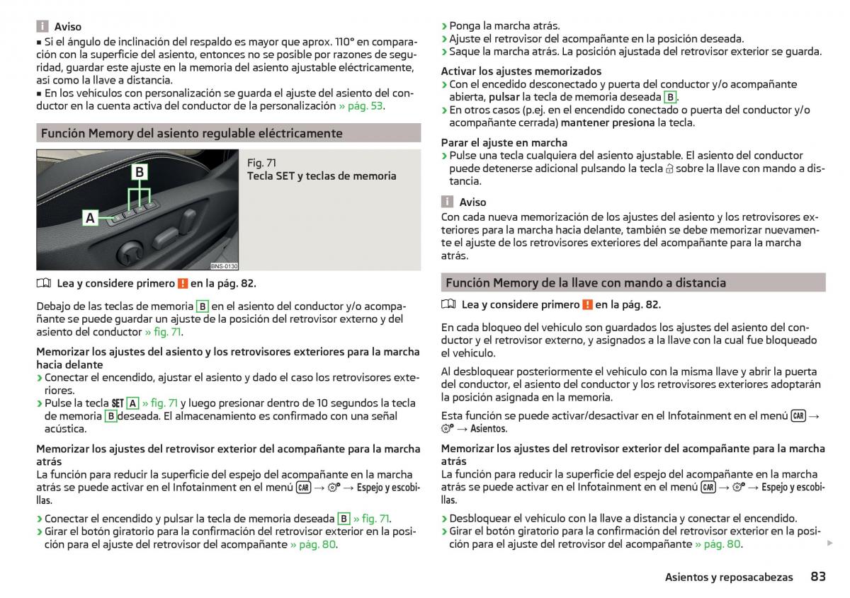 Skoda Kodiaq manual del propietario / page 85