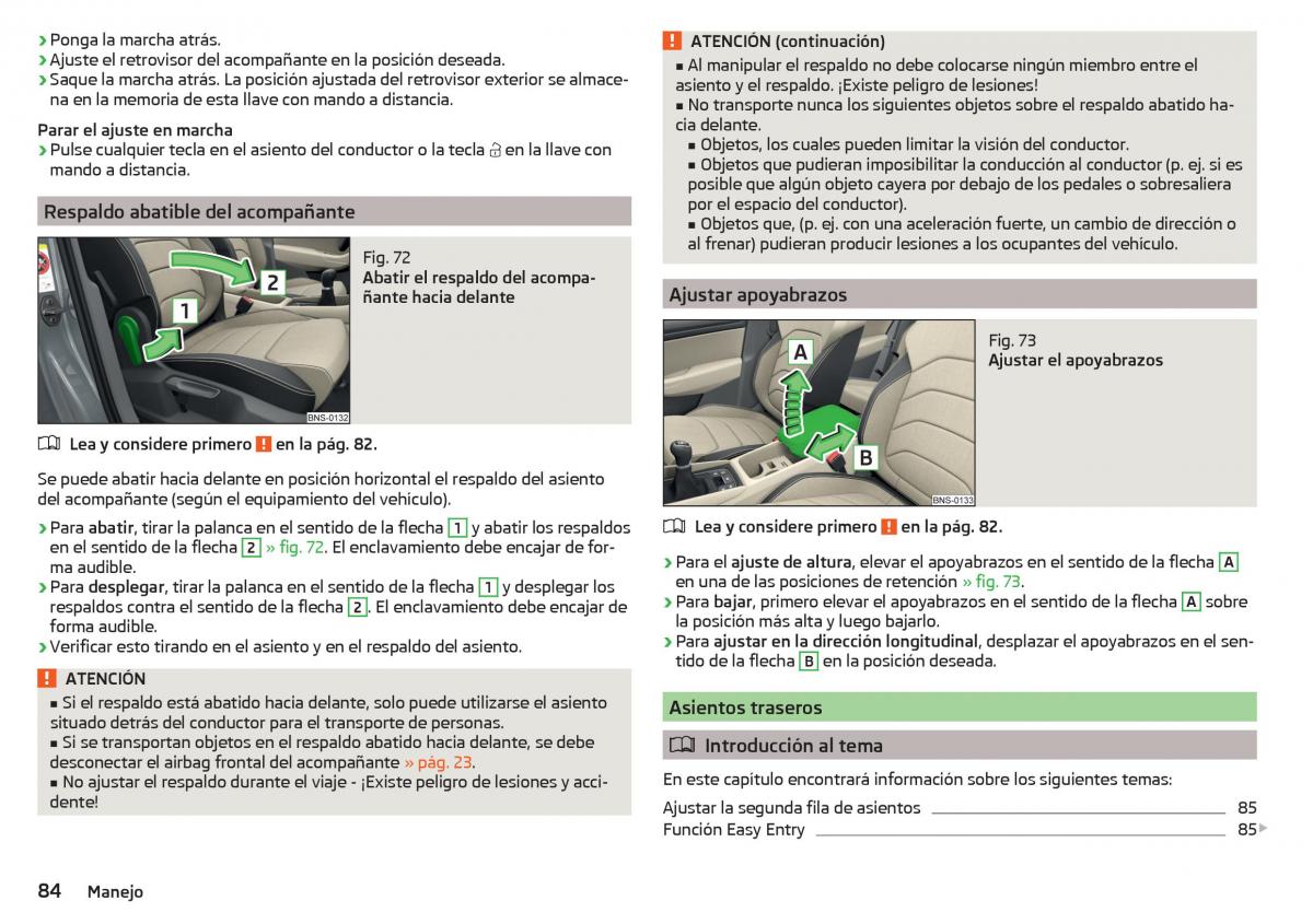 Skoda Kodiaq manual del propietario / page 86