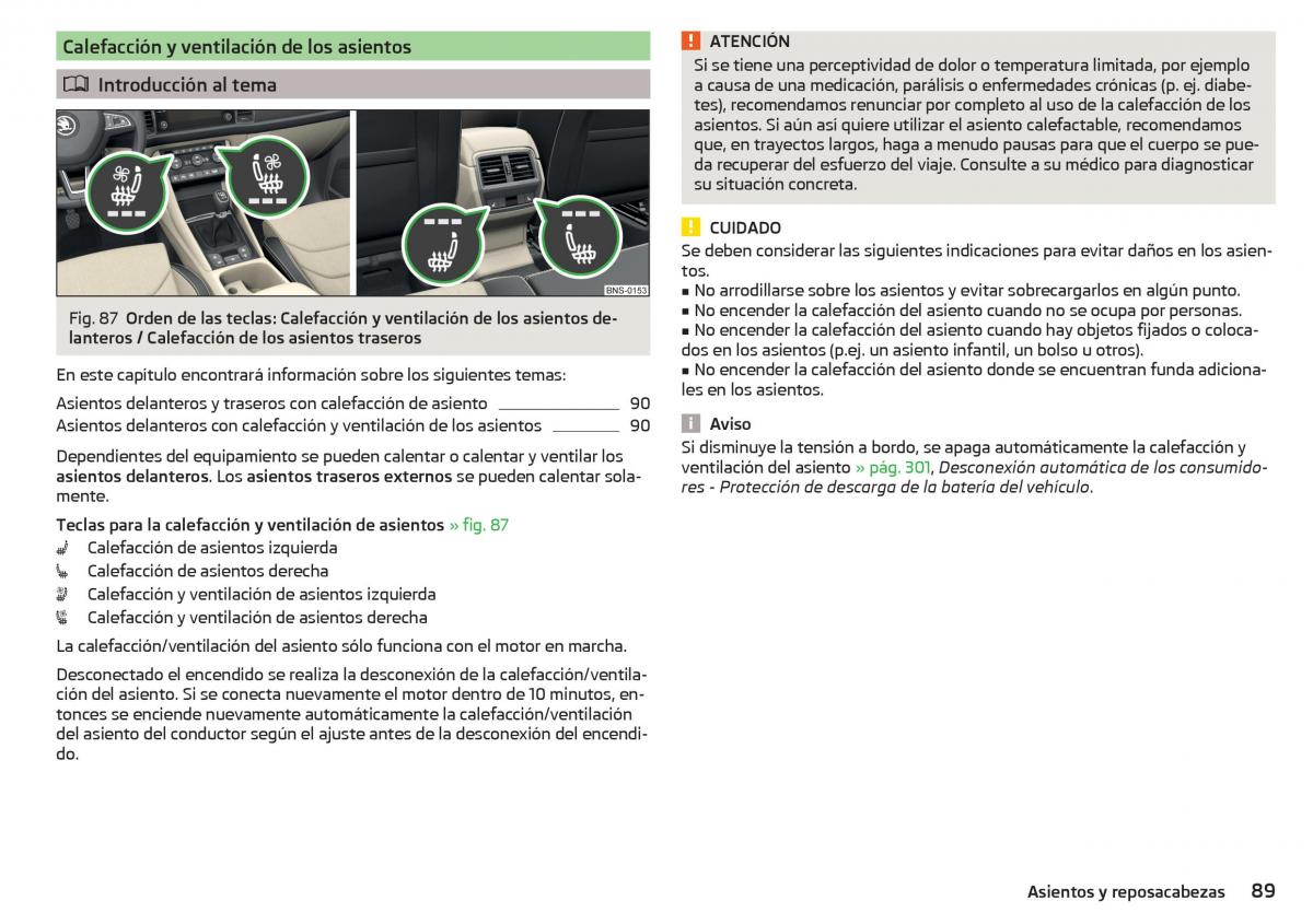 Skoda Kodiaq manual del propietario / page 91