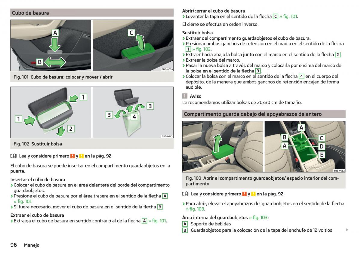 Skoda Kodiaq manual del propietario / page 98