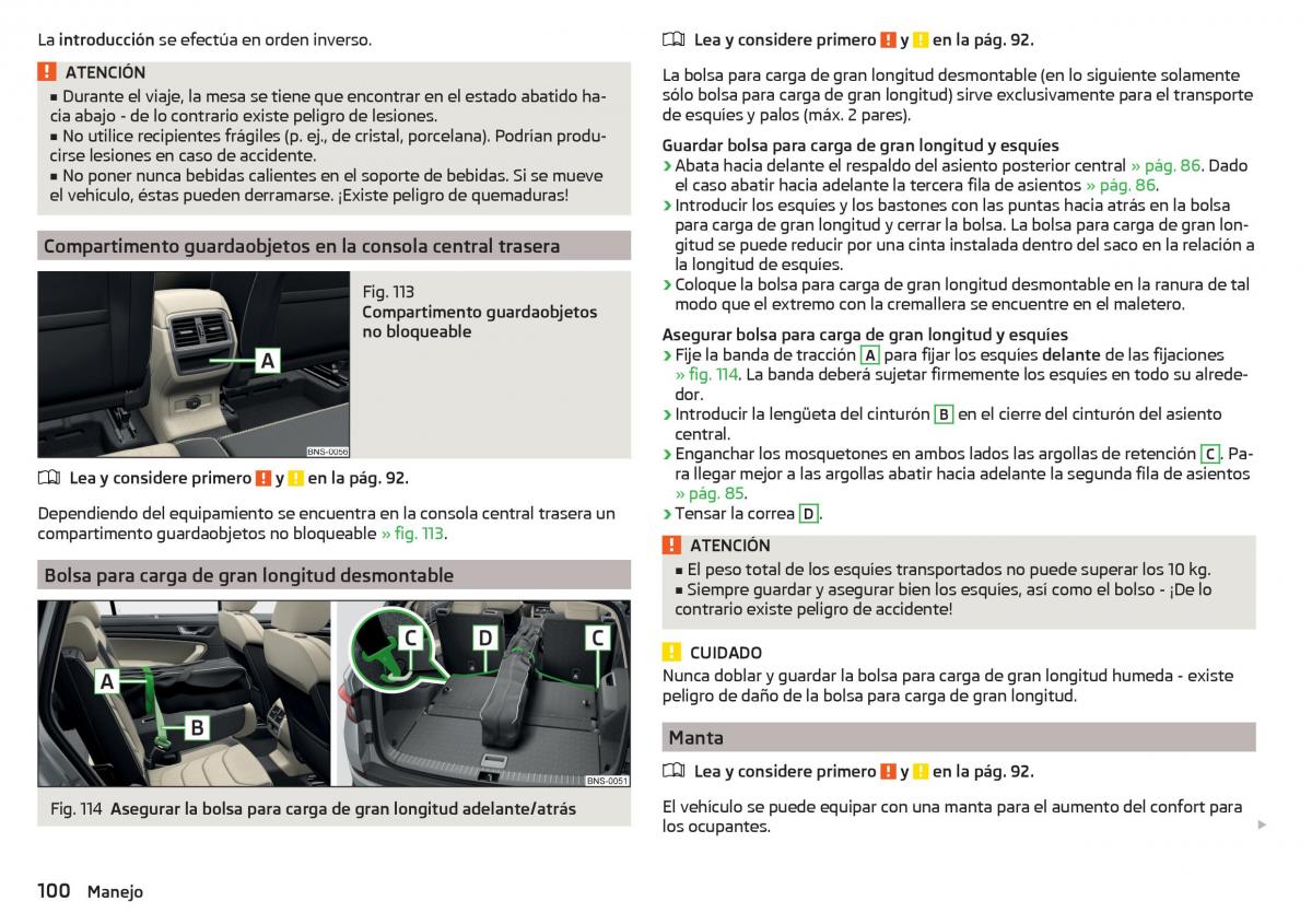 Skoda Kodiaq manual del propietario / page 102