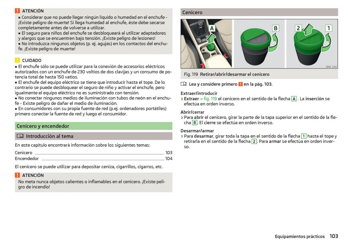 Skoda Kodiaq manual del propietario / page 105