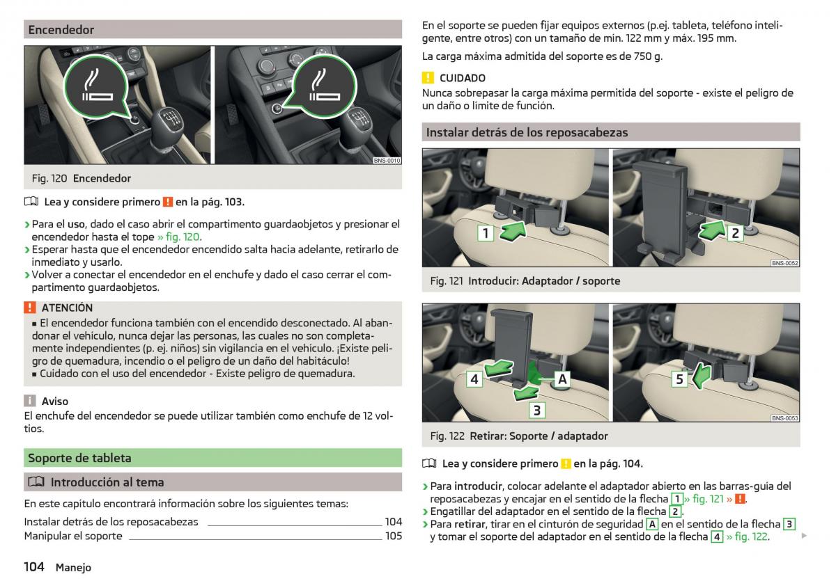 Skoda Kodiaq manual del propietario / page 106