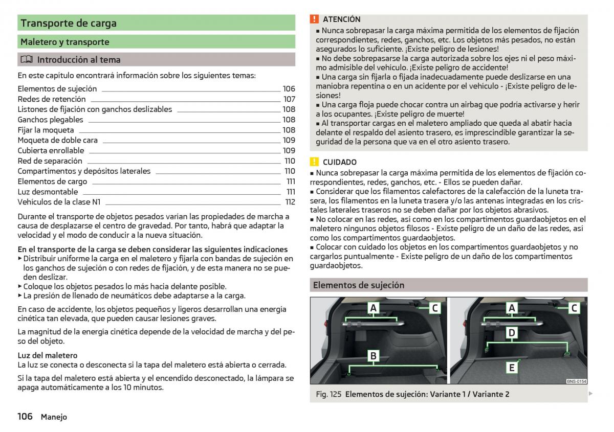 Skoda Kodiaq manual del propietario / page 108