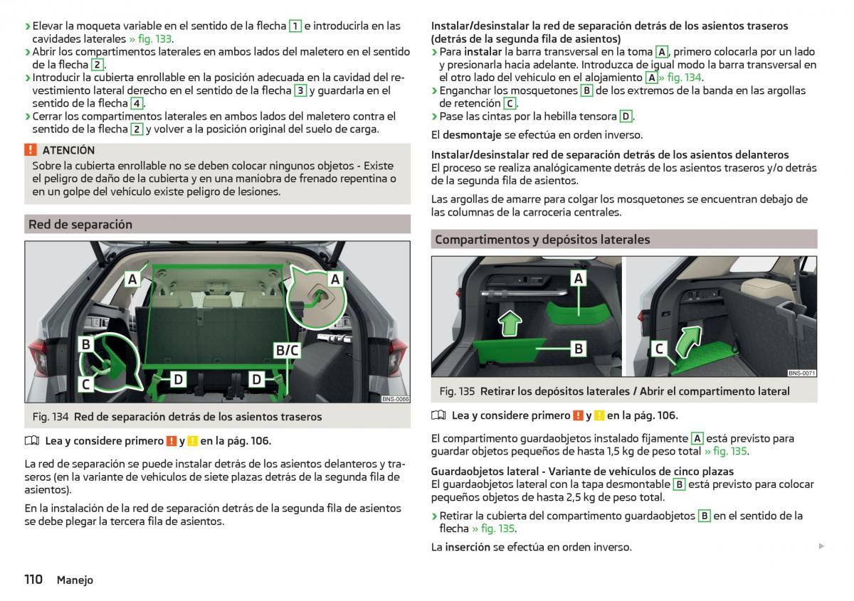 Skoda Kodiaq manual del propietario / page 112