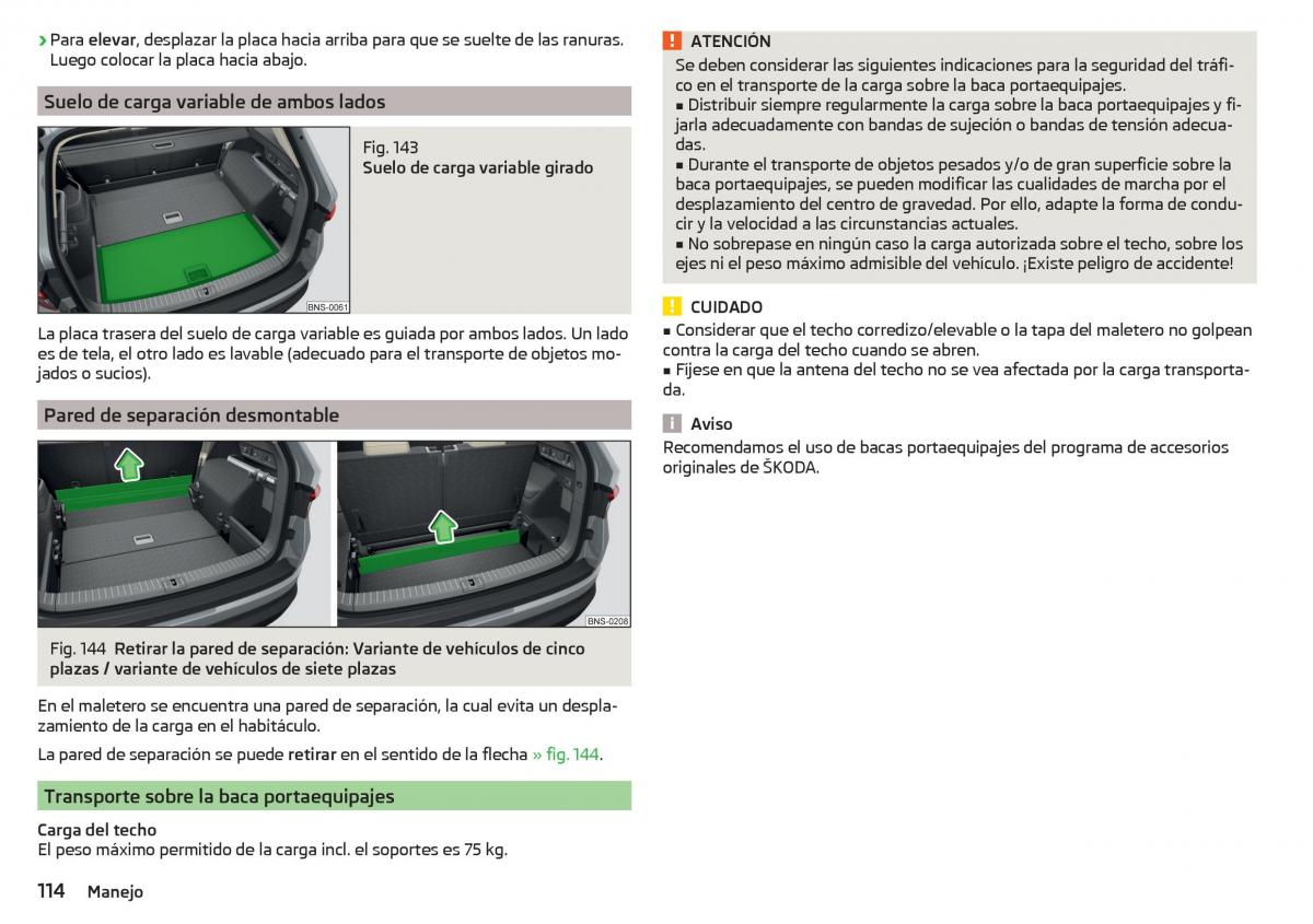 Skoda Kodiaq manual del propietario / page 116