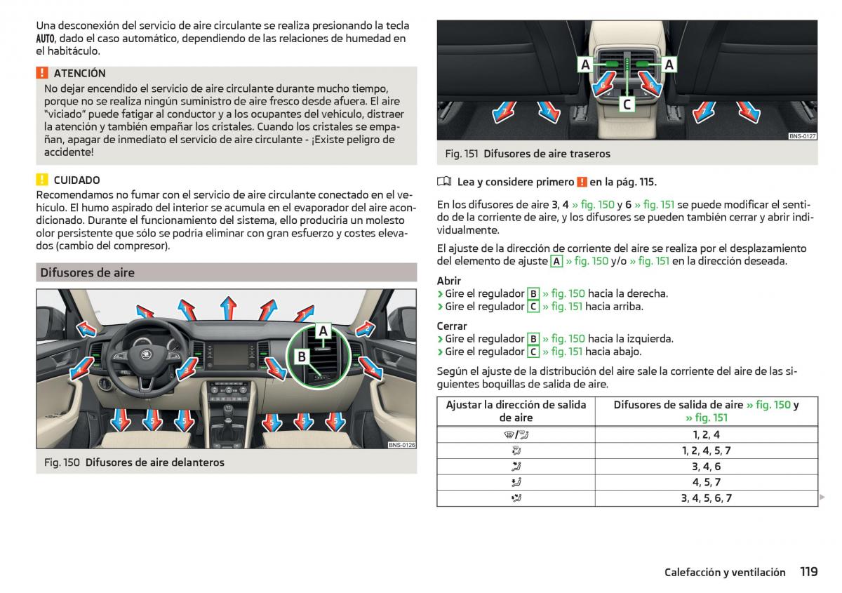 Skoda Kodiaq manual del propietario / page 121