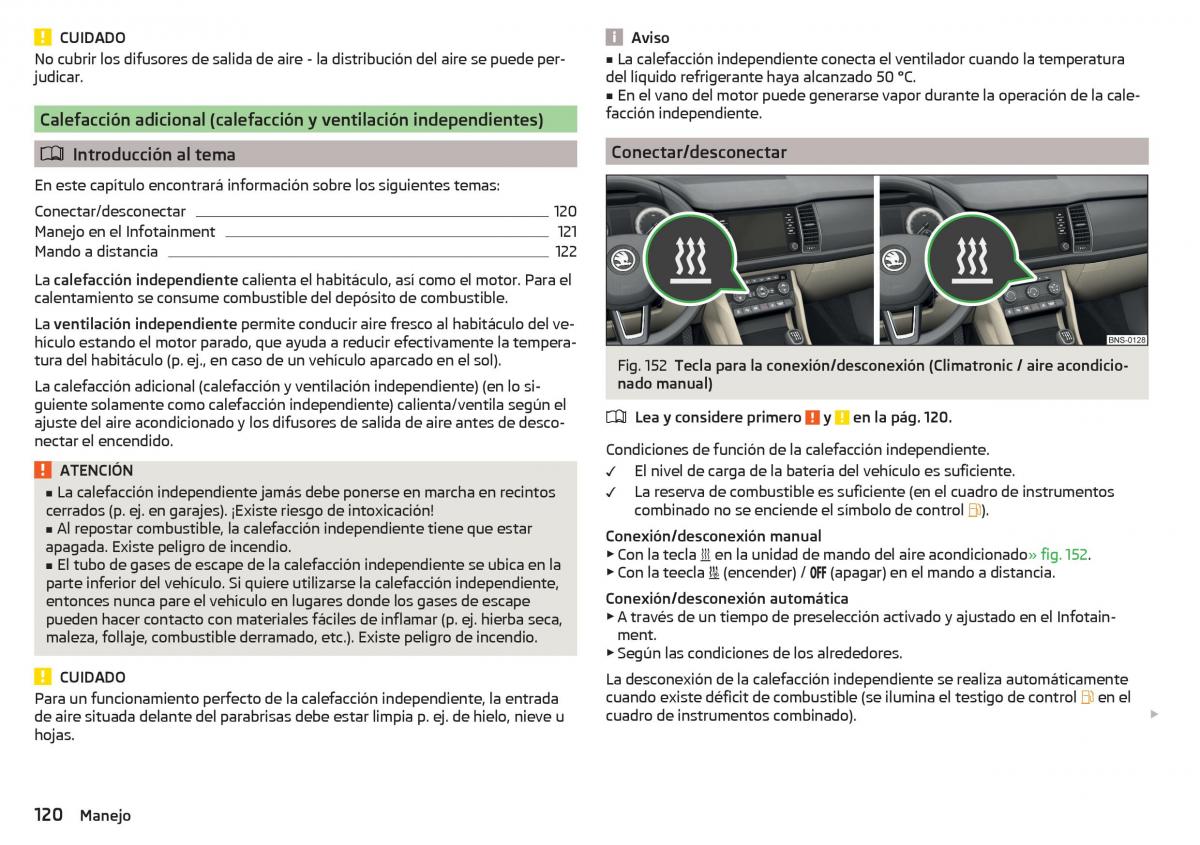 Skoda Kodiaq manual del propietario / page 122