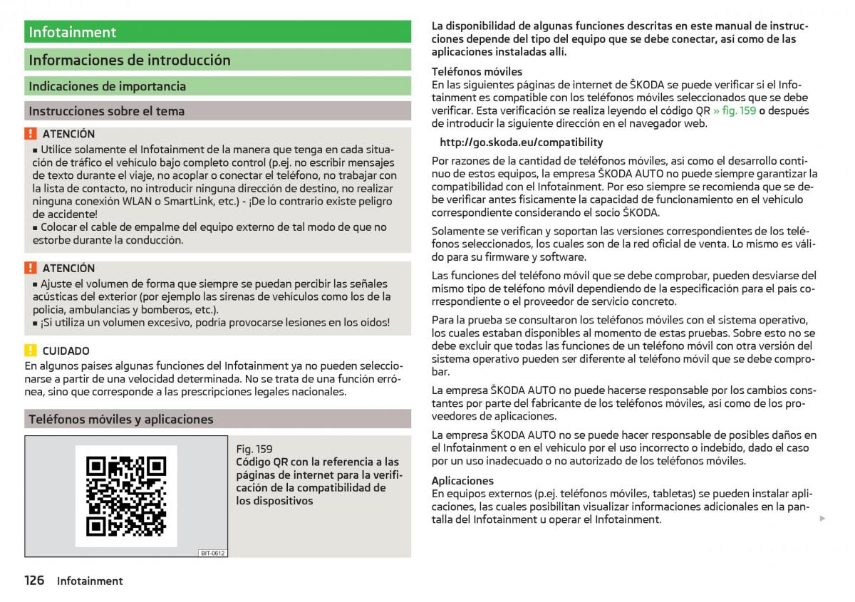 Skoda Kodiaq manual del propietario / page 128