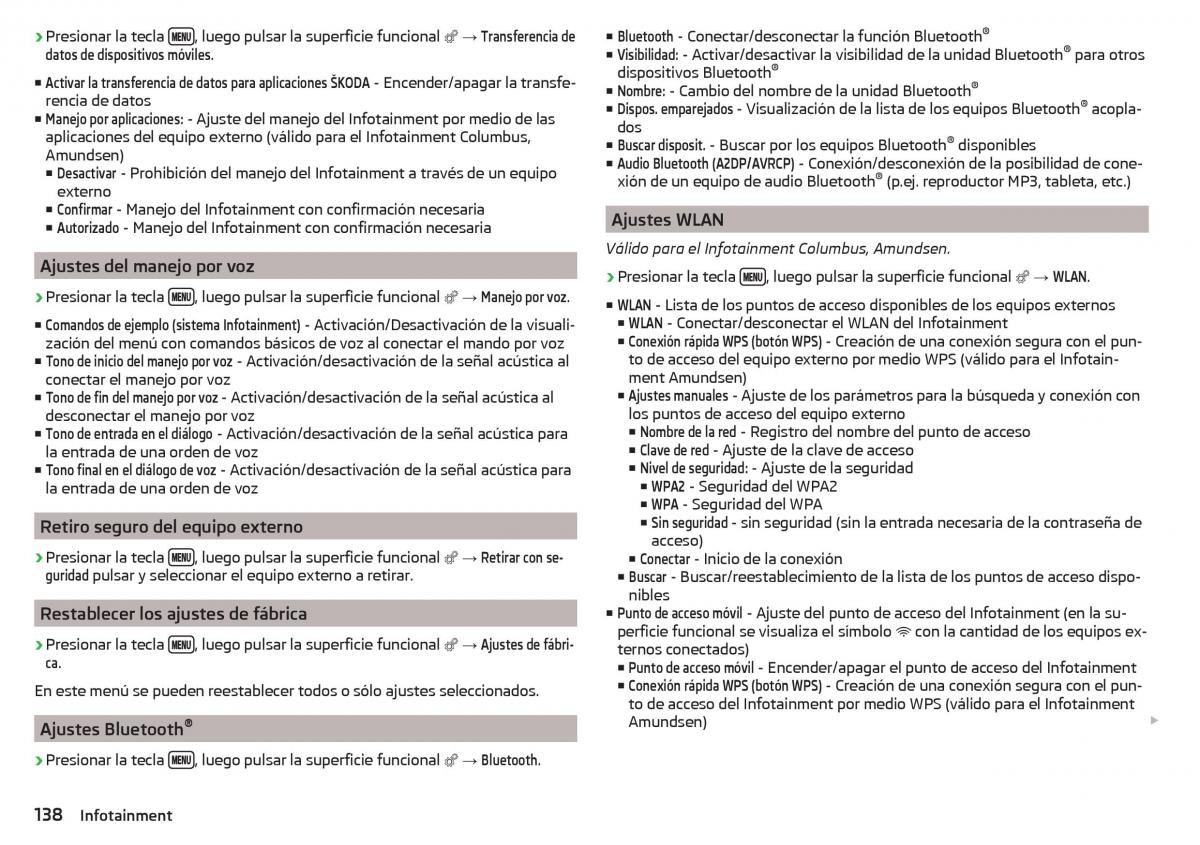 Skoda Kodiaq manual del propietario / page 140