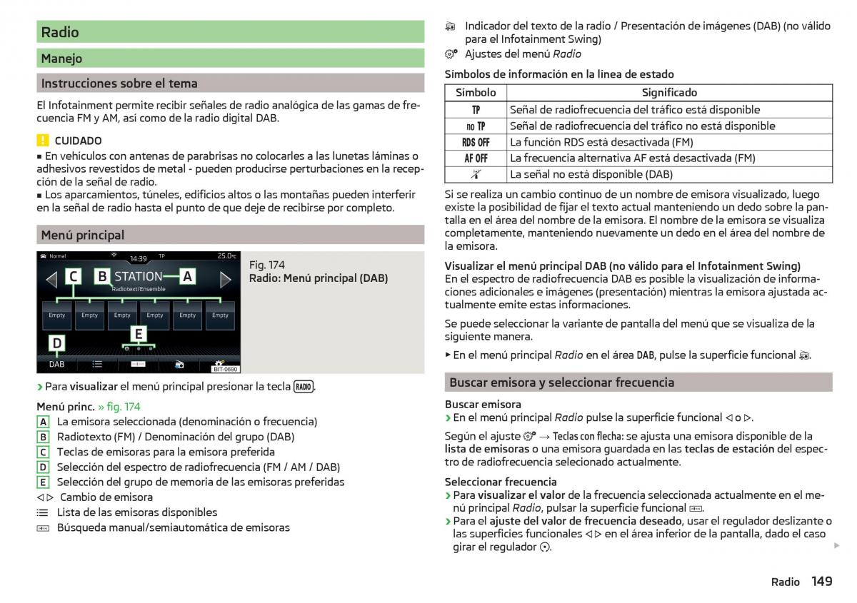 Skoda Kodiaq manual del propietario / page 151