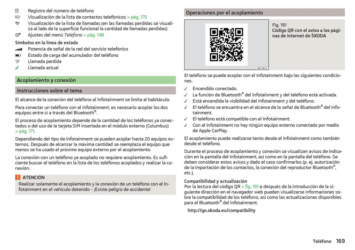 Skoda Kodiaq manual del propietario / page 171