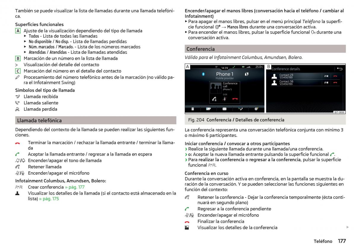 Skoda Kodiaq manual del propietario / page 179