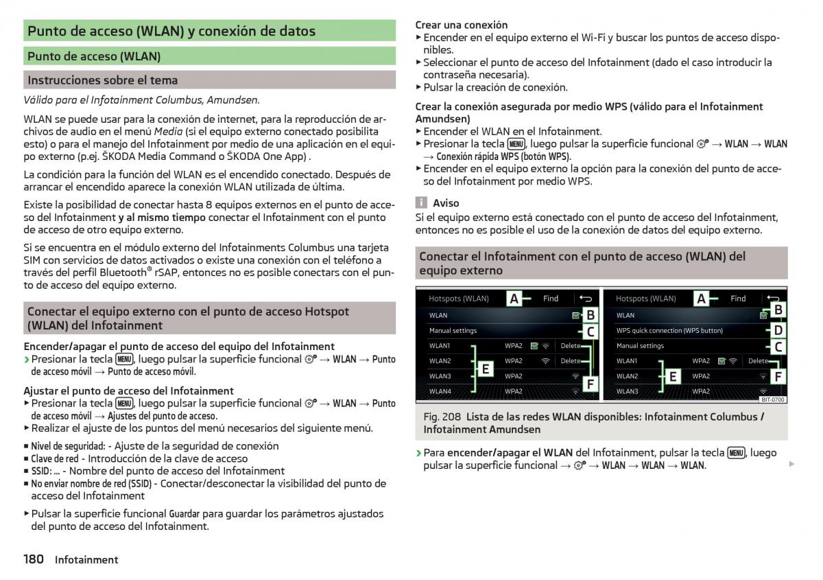 Skoda Kodiaq manual del propietario / page 182