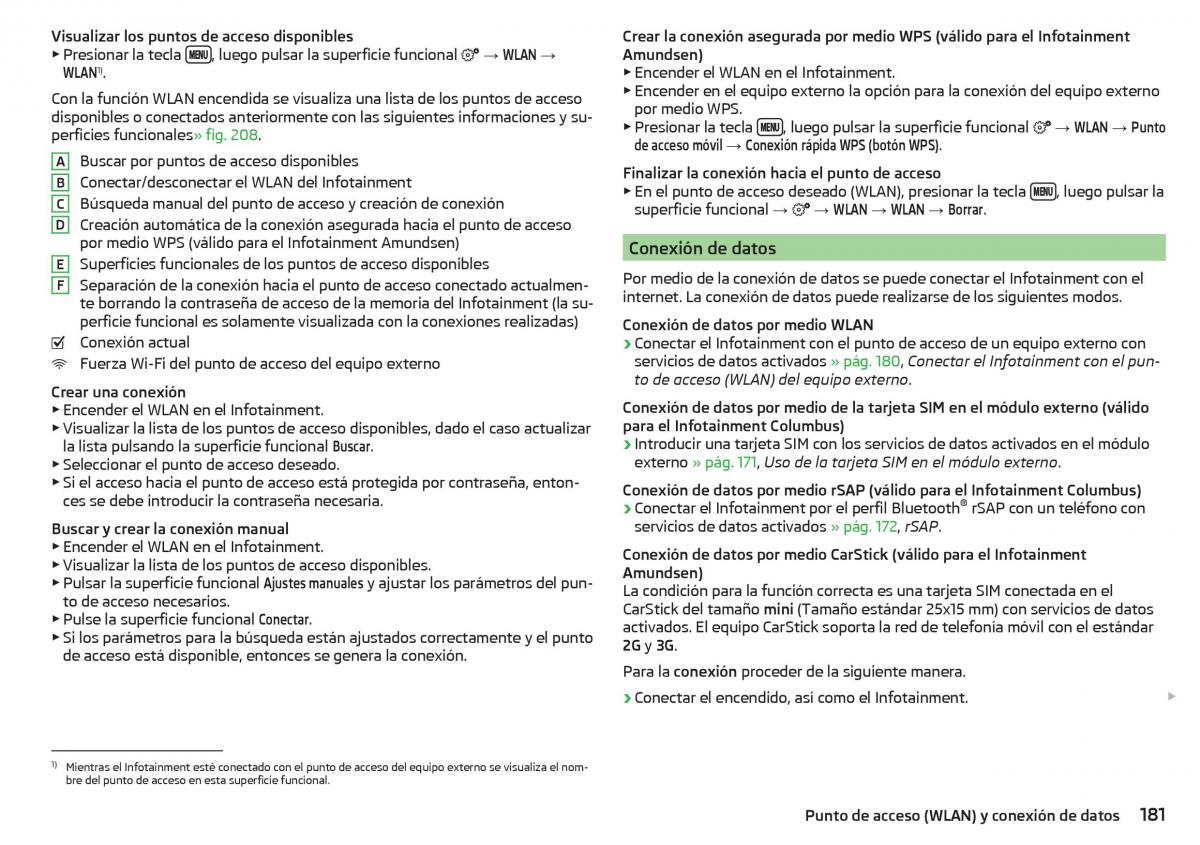 Skoda Kodiaq manual del propietario / page 183